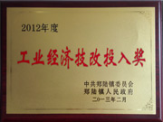 2012工業經濟技改投入獎